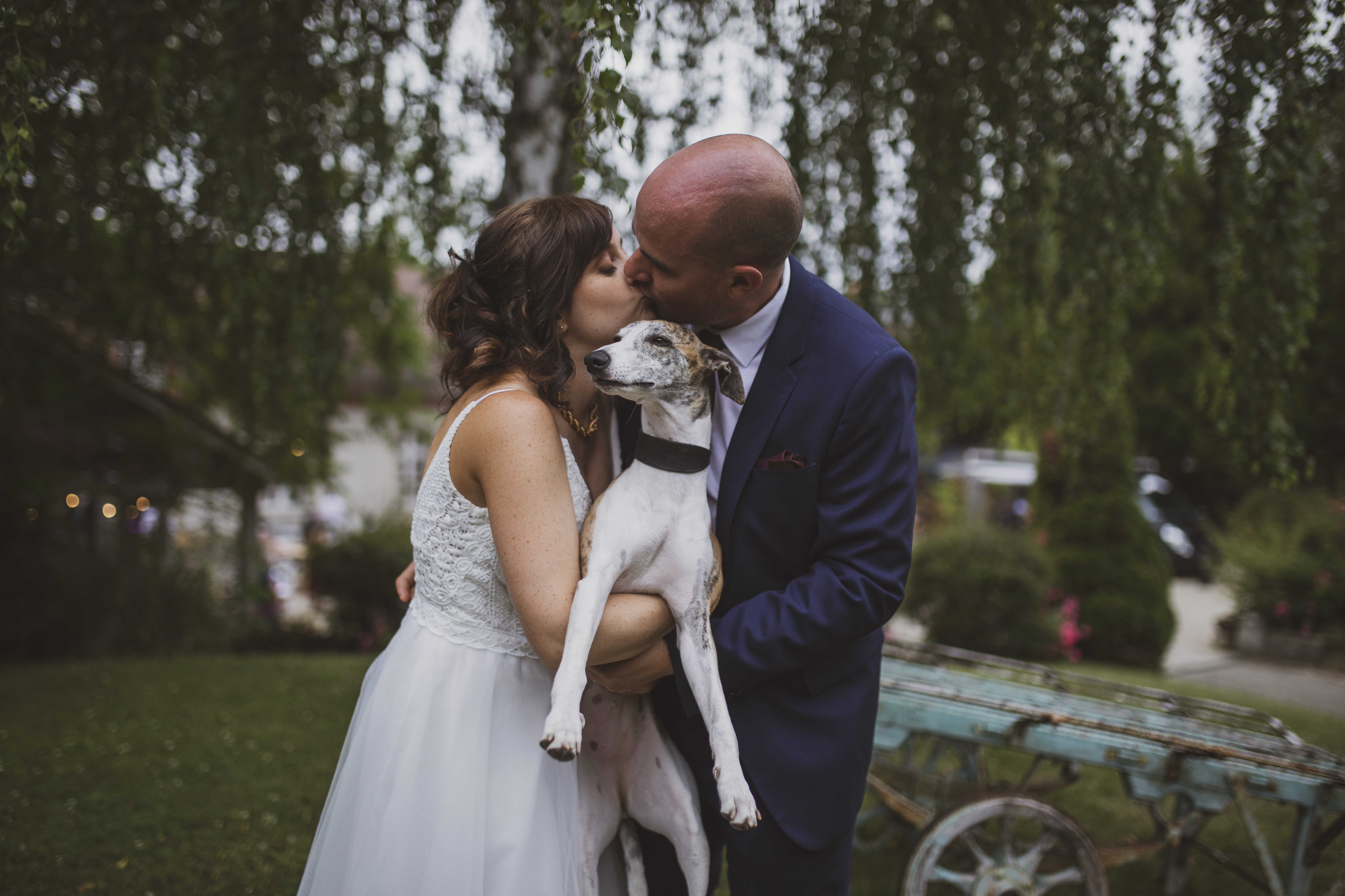 Photos de couple personnalisé représentant l'union et la complicité des mariés avec leur valeurs et passions communes